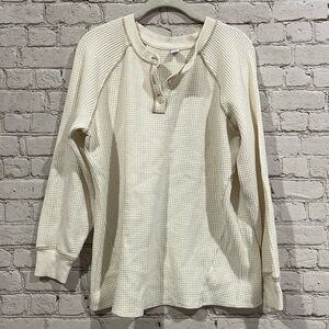 Old Navy Maternity Top Large Waffle Knit